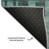 Piper Looms Mayfield Stripes AMF1063 Teal Machine Washable Area Rug Backing Image