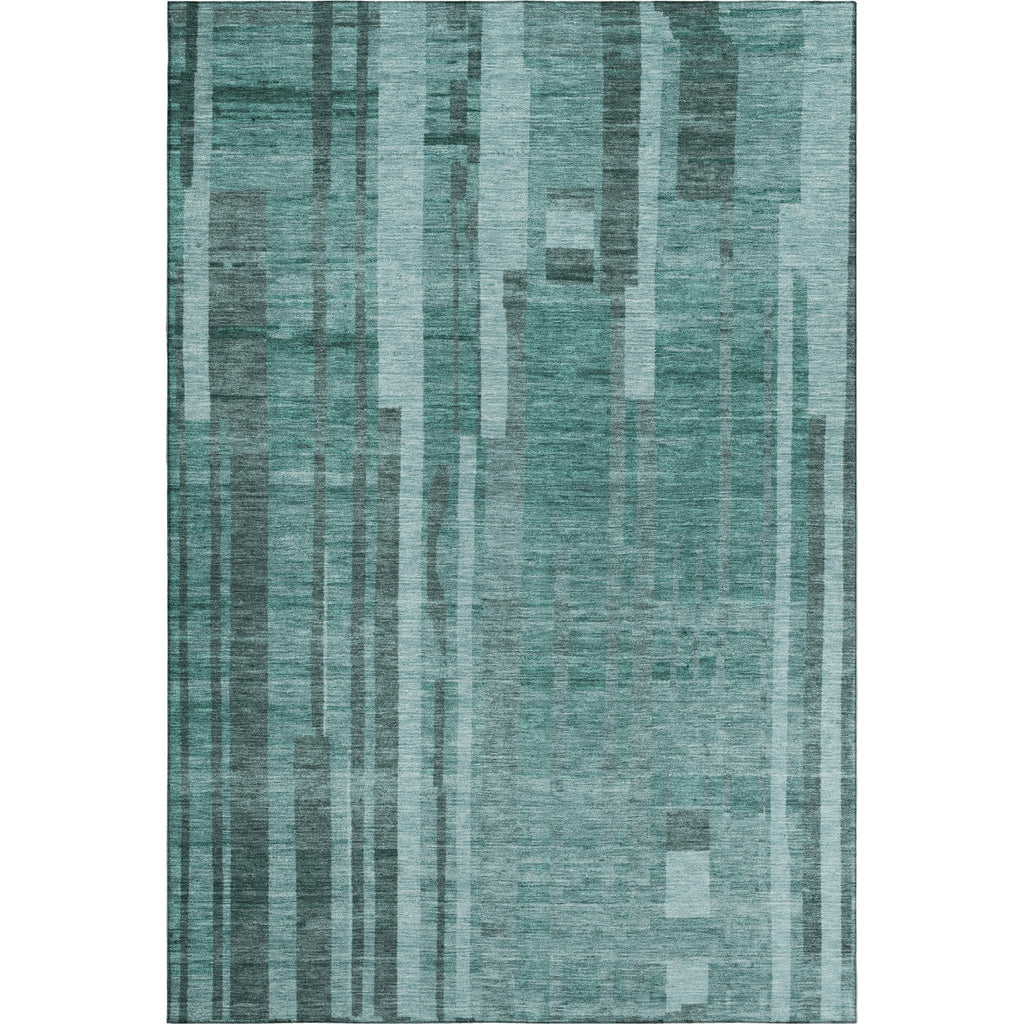 Piper Looms Mayfield Stripes AMF1063 Teal Machine Washable Area Rug main image