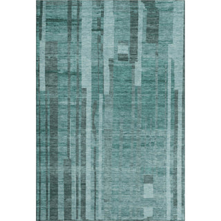 Piper Looms Mayfield Stripes AMF1063 Teal Machine Washable Area Rug main image