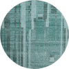 Piper Looms Mayfield Stripes AMF1063 Teal Machine Washable Area Rug Round Main Image