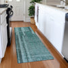 Piper Looms Mayfield Stripes AMF1063 Teal Machine Washable Area Rug Runner Lifestyle Image Feature