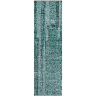 Piper Looms Mayfield Stripes AMF1063 Teal Machine Washable Area Rug Runner Main Image