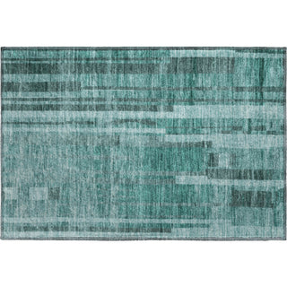 Piper Looms Mayfield Stripes AMF1063 Teal Machine Washable Area Rug Scatter Main Image