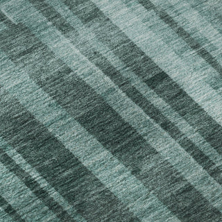 Piper Looms Mayfield Stripes AMF1063 Teal Machine Washable Area Rug Swatch Image