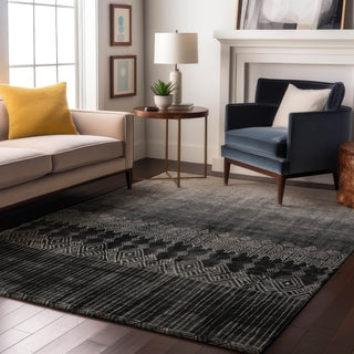 Piper Looms Mayfield Ombre AMF1064 Black Machine Washable Area Rug Lifestyle Image Feature