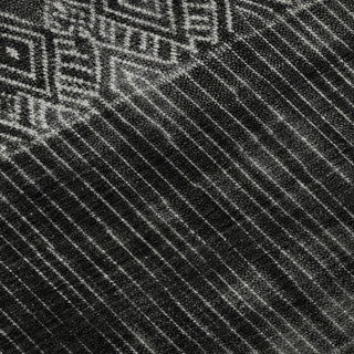 Piper Looms Mayfield Ombre AMF1064 Black Machine Washable Area Rug Swatch Image