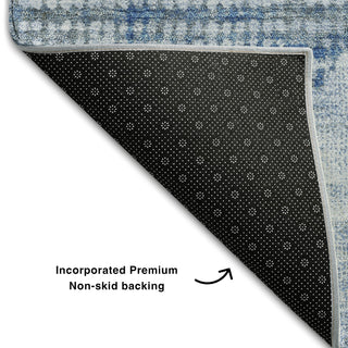 Piper Looms Mayfield Diamond AMF1065 Blue Machine Washable Area Rug Backing Image