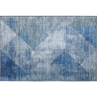 Piper Looms Mayfield Diamond AMF1065 Blue Machine Washable Area Rug Scatter Main Image