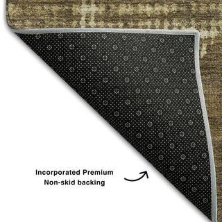 Piper Looms Mayfield Diamond AMF1065 Brown Machine Washable Area Rug Backing Image