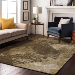 Piper Looms Mayfield Diamond AMF1065 Brown Machine Washable Area Rug Lifestyle Image Feature
