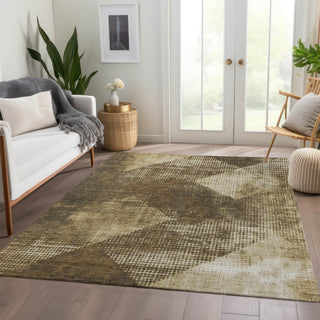 Piper Looms Mayfield Diamond AMF1065 Brown Machine Washable Area Rug Lifestyle Image Feature