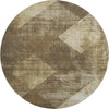 Piper Looms Mayfield Diamond AMF1065 Brown Machine Washable Area Rug Round Main Image