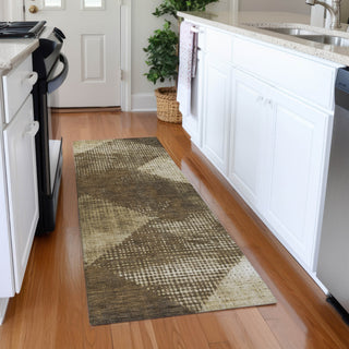 Piper Looms Mayfield Diamond AMF1065 Brown Machine Washable Area Rug Runner Lifestyle Image Feature