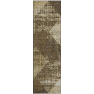 Piper Looms Mayfield Diamond AMF1065 Brown Machine Washable Area Rug Runner Main Image