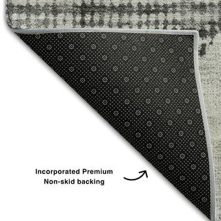 Piper Looms Mayfield Diamond AMF1065 Gray Machine Washable Area Rug Backing Image