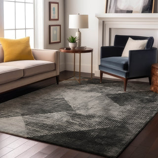 Piper Looms Mayfield Diamond AMF1065 Gray Machine Washable Area Rug Lifestyle Image Feature