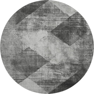 Piper Looms Mayfield Diamond AMF1065 Gray Machine Washable Area Rug Round Main Image