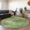 Piper Looms Mayfield Diamond AMF1065 Green Machine Washable Area Rug Round Lifestyle Image Feature