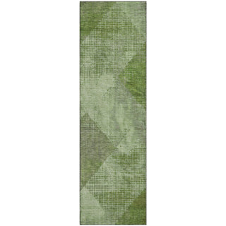 Piper Looms Mayfield Diamond AMF1065 Green Machine Washable Area Rug Runner Main Image