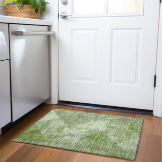 Piper Looms Mayfield Diamond AMF1065 Green Machine Washable Area Rug Scatter Lifestyle Image Feature