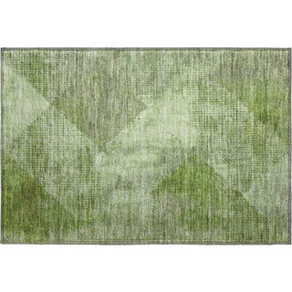 Piper Looms Mayfield Diamond AMF1065 Green Machine Washable Area Rug Scatter Main Image