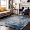 Piper Looms Mayfield Diamond AMF1065 Sky Machine Washable Area Rug Lifestyle Image Feature
