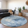 Piper Looms Mayfield Diamond AMF1065 Sky Machine Washable Area Rug Round Lifestyle Image Feature