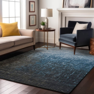 Piper Looms Mayfield Ombre AMF1066 Blue Machine Washable Area Rug Lifestyle Image Feature