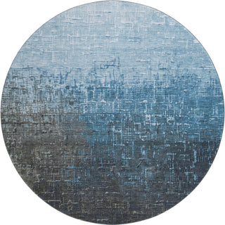 Piper Looms Mayfield Ombre AMF1066 Blue Machine Washable Area Rug Round Main Image