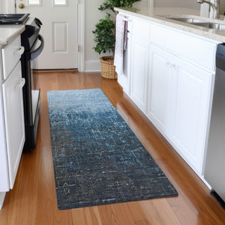 Piper Looms Mayfield Ombre AMF1066 Blue Machine Washable Area Rug Runner Lifestyle Image Feature