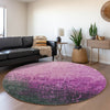 Piper Looms Mayfield Ombre AMF1066 Blush Machine Washable Area Rug Round Lifestyle Image Feature