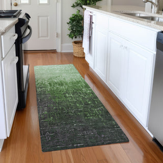 Piper Looms Mayfield Ombre AMF1066 Green Machine Washable Area Rug Runner Lifestyle Image Feature