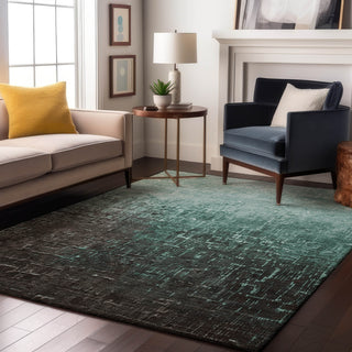 Piper Looms Mayfield Ombre AMF1066 Teal Machine Washable Area Rug Lifestyle Image Feature