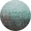 Piper Looms Mayfield Ombre AMF1066 Teal Machine Washable Area Rug Round Main Image