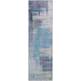 Piper Looms Mayfield Squares AMF1067 Blue Machine Washable Area Rug Runner Main Image