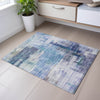Piper Looms Mayfield Squares AMF1067 Blue Machine Washable Area Rug Scatter Lifestyle Image Feature
