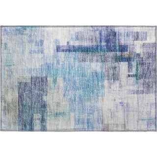 Piper Looms Mayfield Squares AMF1067 Blue Machine Washable Area Rug Scatter Main Image