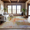 Piper Looms Mayfield Squares AMF1067 Coral Machine Washable Area Rug Lifestyle Image Feature