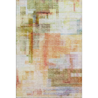 Piper Looms Mayfield Squares AMF1067 Coral Machine Washable Area Rug main image