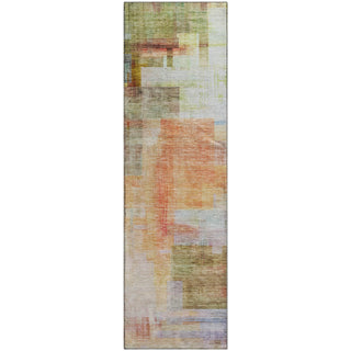 Piper Looms Mayfield Squares AMF1067 Coral Machine Washable Area Rug Runner Main Image