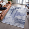 Piper Looms Mayfield Squares AMF1067 Denim Machine Washable Area Rug Lifestyle Image Feature