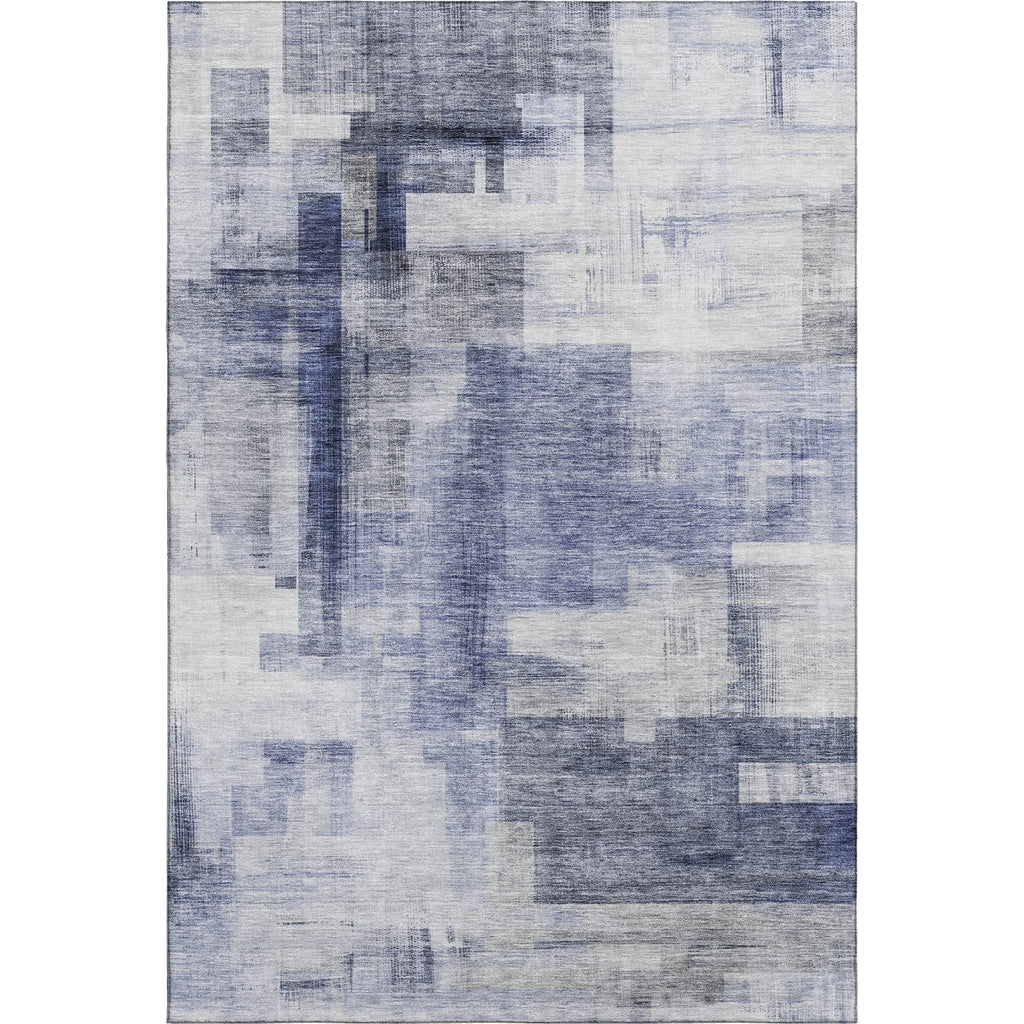 Piper Looms Mayfield Squares AMF1067 Denim Machine Washable Area Rug main image