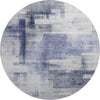 Piper Looms Mayfield Squares AMF1067 Denim Machine Washable Area Rug Round Main Image
