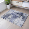Piper Looms Mayfield Squares AMF1067 Denim Machine Washable Area Rug Scatter Lifestyle Image Feature