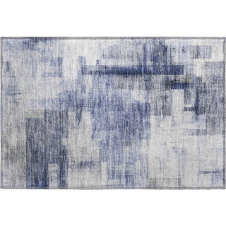Piper Looms Mayfield Squares AMF1067 Denim Machine Washable Area Rug Scatter Main Image