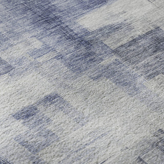 Piper Looms Mayfield Squares AMF1067 Denim Machine Washable Area Rug Swatch Image