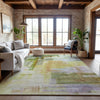 Piper Looms Mayfield Squares AMF1067 Green Machine Washable Area Rug Lifestyle Image Feature