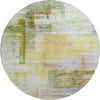 Piper Looms Mayfield Squares AMF1067 Green Machine Washable Area Rug Round Main Image