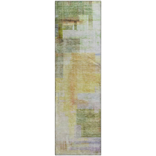 Piper Looms Mayfield Squares AMF1067 Green Machine Washable Area Rug Runner Main Image
