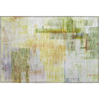 Piper Looms Mayfield Squares AMF1067 Green Machine Washable Area Rug Scatter Main Image